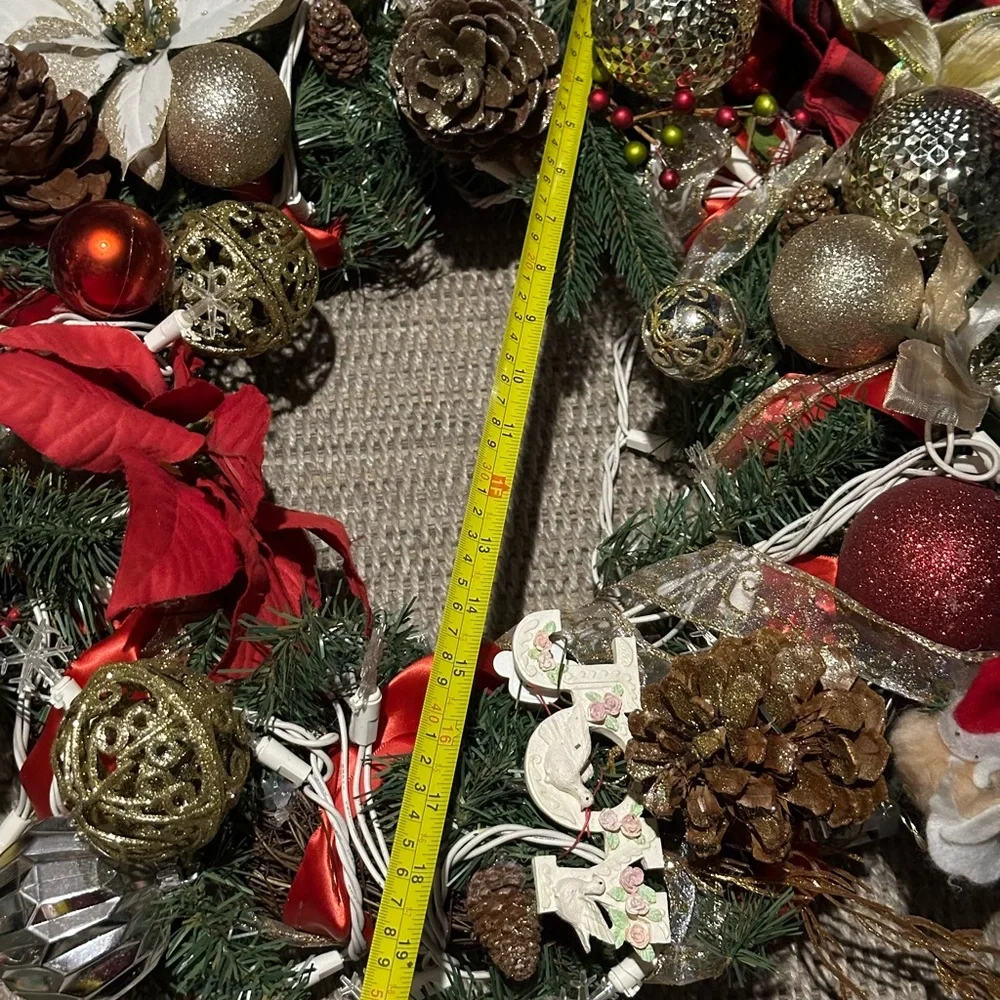 handmade christmas door wreath